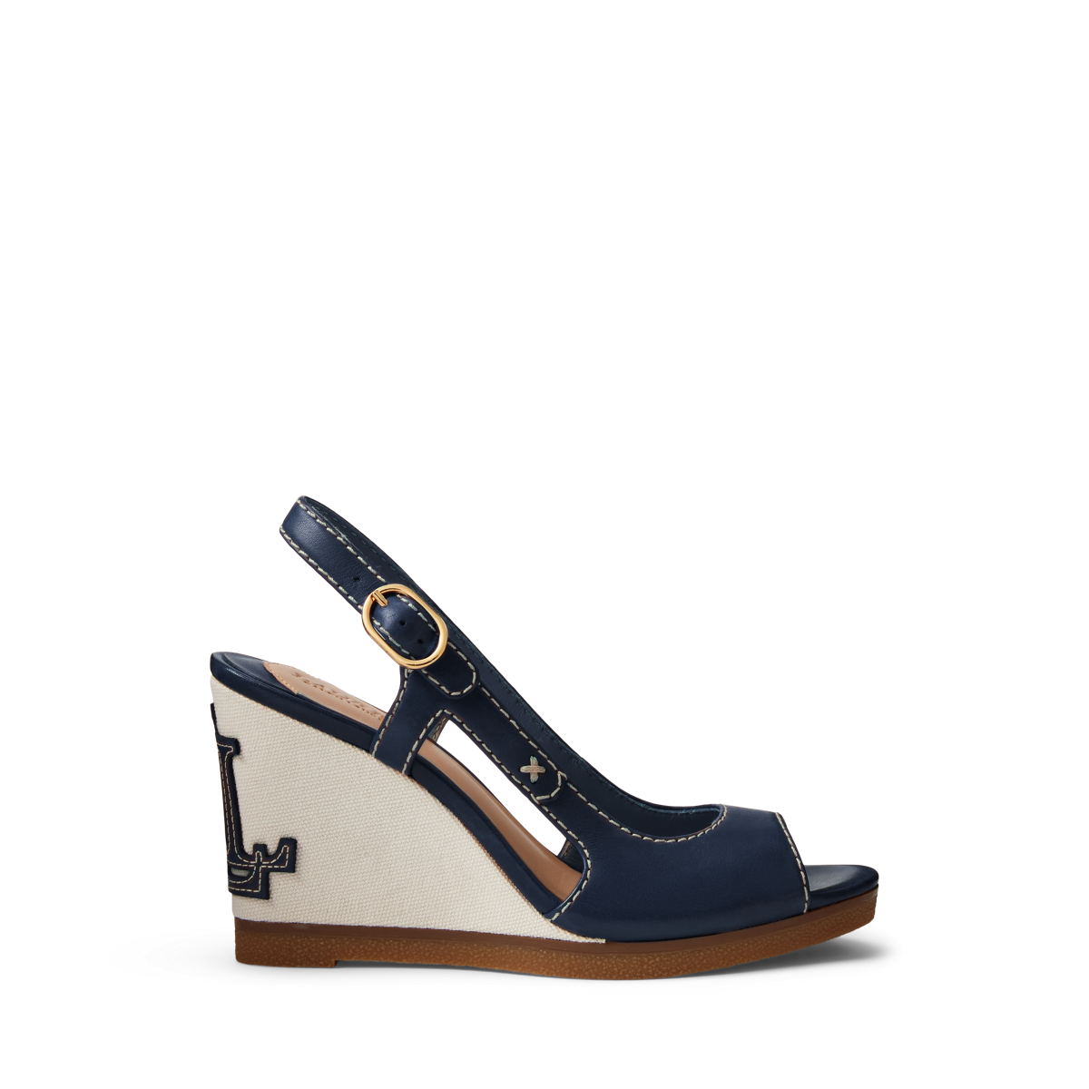 洗練【Ralph Lauren】ロニ レザー ロゴ ウェッジソール サンダル s7-AI802935577001_lifestyle?