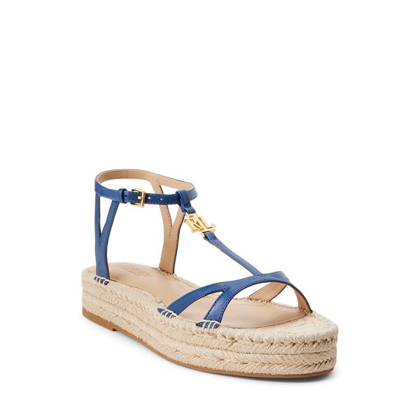 Indigo Dusk Payton Nappa Leather Espadrille Lauren for summer 2