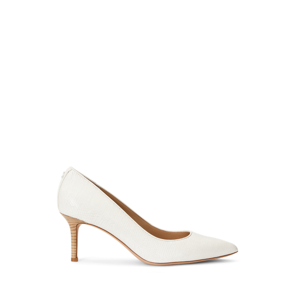 Lanette Lizard-Embossed Leather Pump