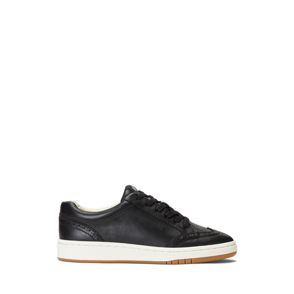 Black Hailey Nappa Leather Wingtip Sneaker Lauren 1