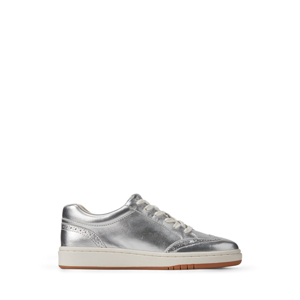 Hailey Metallic Leather Wingtip Trainer Lauren 1