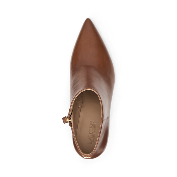 Lizie Burnished Leather Bootie for Women | Ralph Lauren® SA