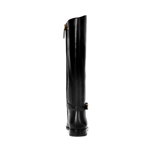 Black Brooke Burnished Leather Riding Boot Lauren 3