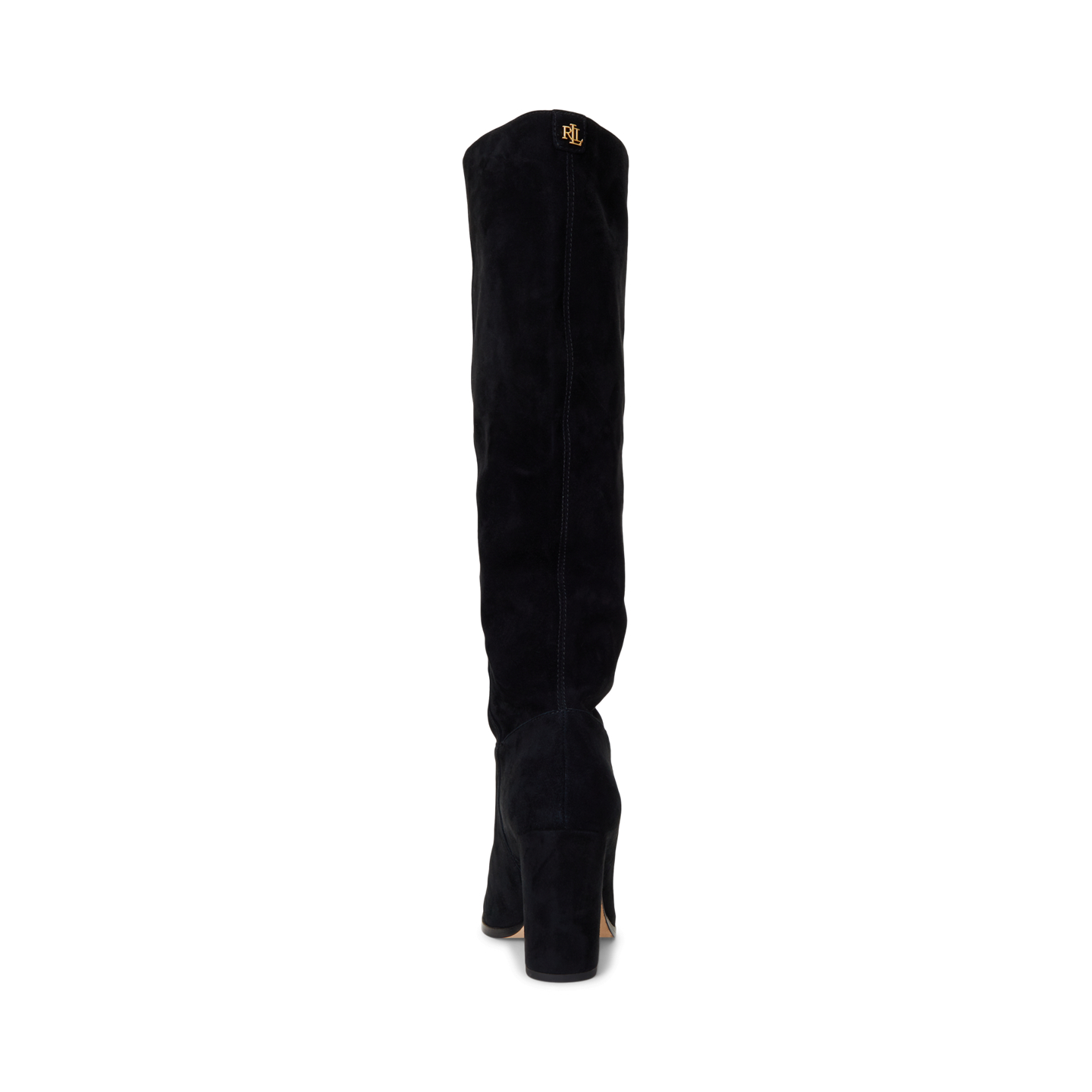 Женские ботинки Ralph Lauren Artizan Suede Tall, цвет: Чёрный — фото 2