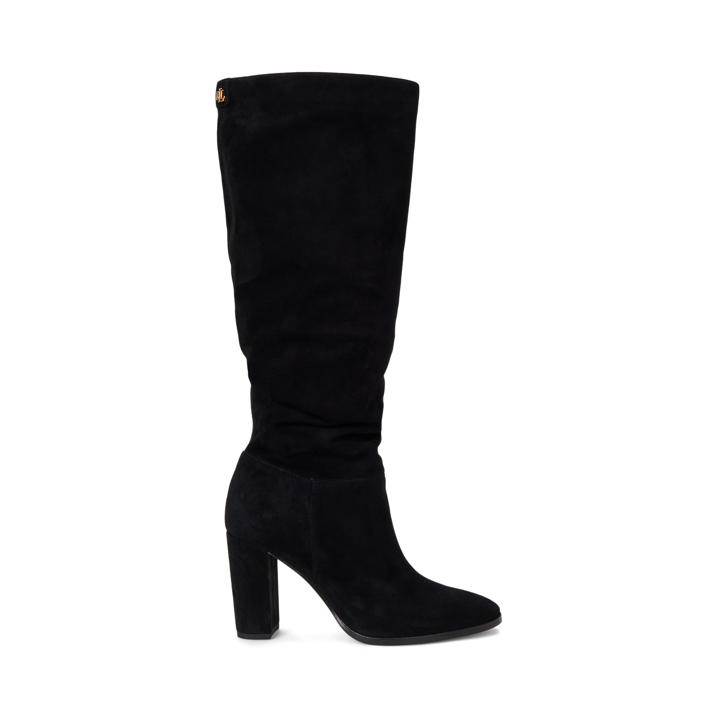 Женские ботинки Ralph Lauren Artizan Suede Tall, цвет: Чёрный — фото 3