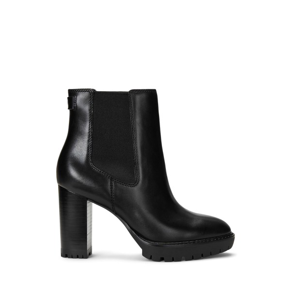 Black Layne Leather Bootie Lauren 1