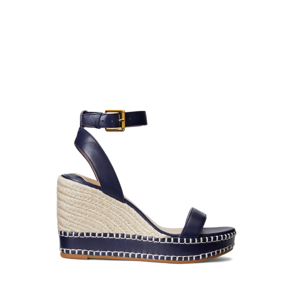 Hilarie gepolijst leren espadrille