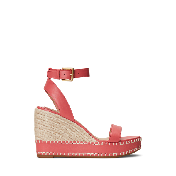 Hilarie Burnished Leather Espadrille