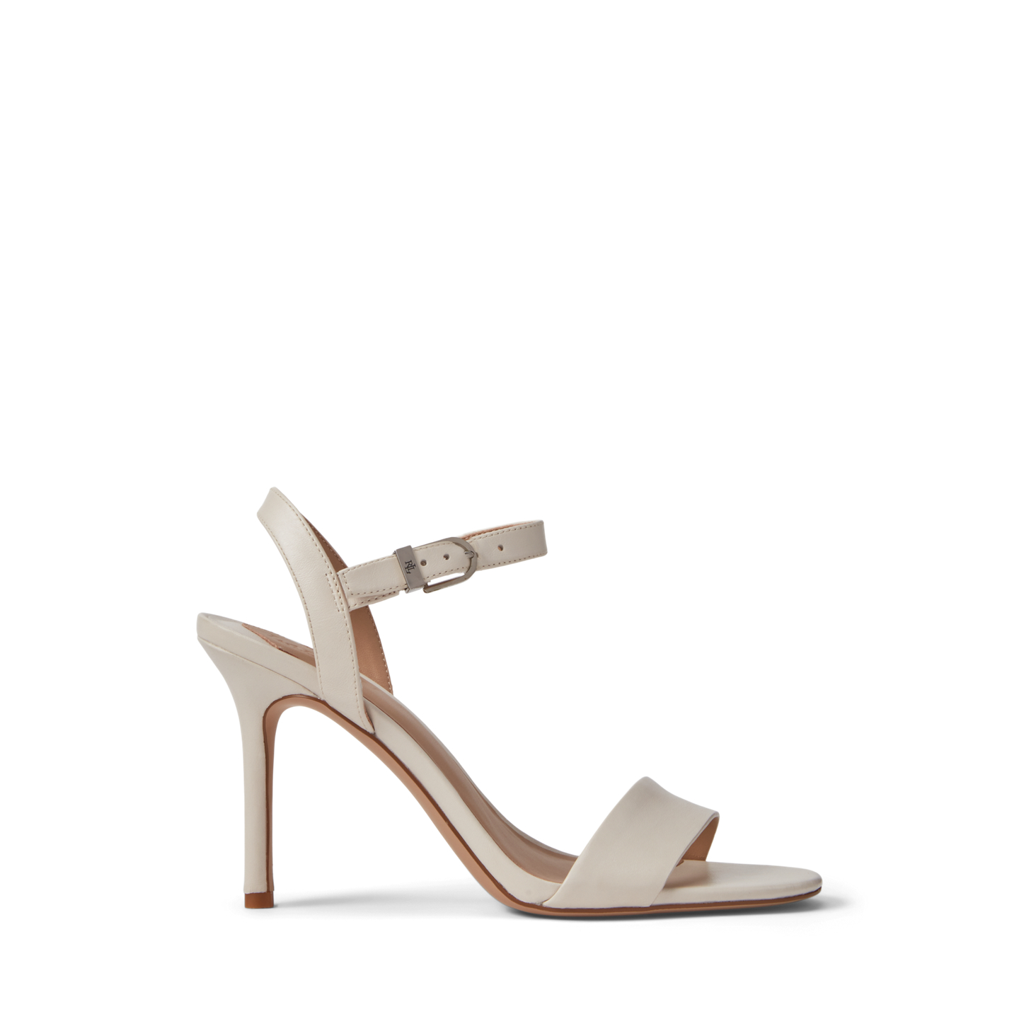 Женские сандалии Ralph Lauren Gwen Nappa Leather Sandal, цвет: Мягкий белый — фото 4