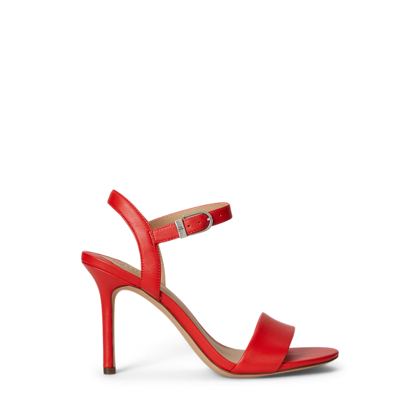 【大注目】POLO RALPH LAUREN ★ Leather Kitten-Heel Sandal Leather Kitten-Heel Sandal
