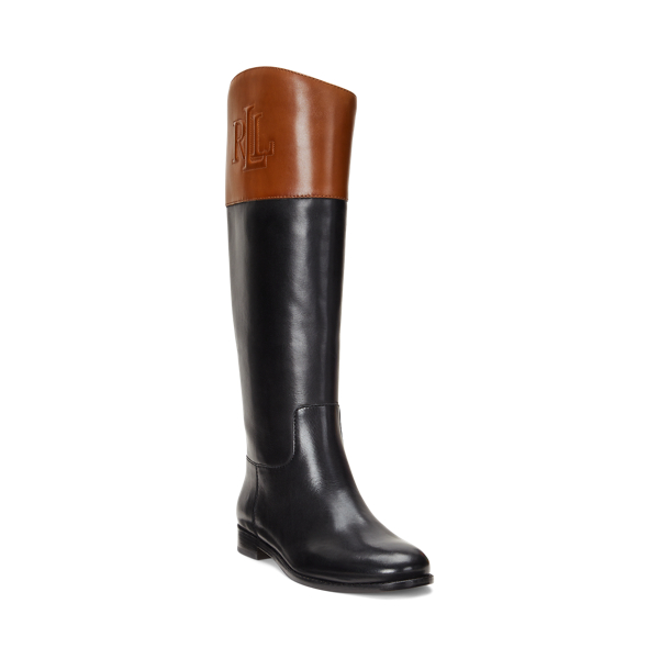 Black tan riding boots store