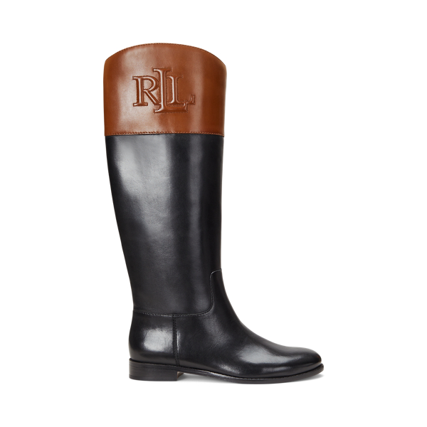 Ralph lauren leather riding boots on sale