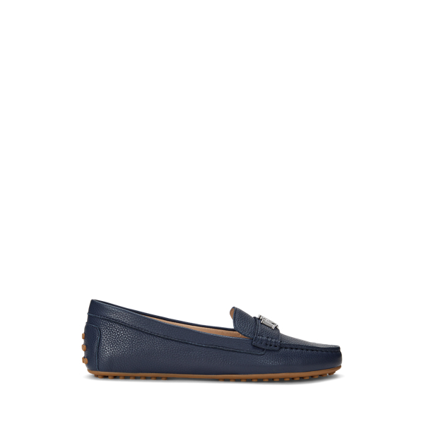 Refined Navy Barnsbury Pebbled Leather Driver Lauren 1