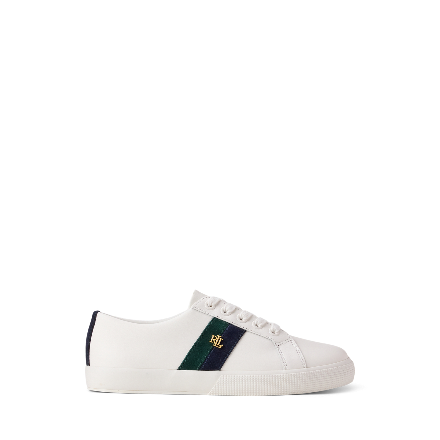 Женские кроссовки Ralph Lauren Janson II Leather & Suede, цвет: Тёмная варка / Тёмно-синий — фото 4