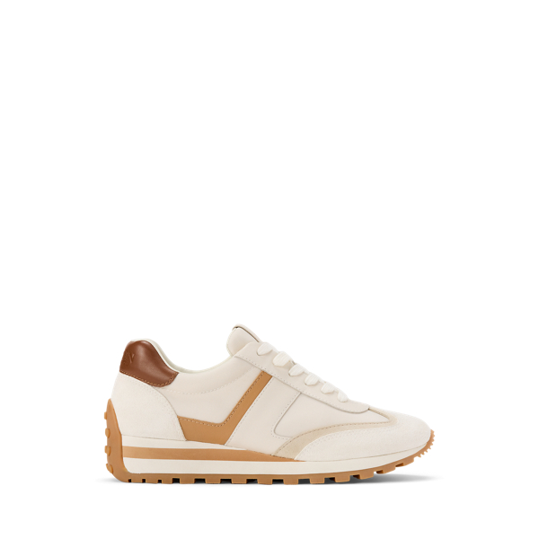 Ralph lauren leather trainers womens best sale