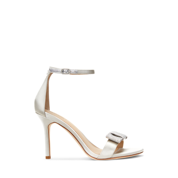 Allie Bow-Trim Satin Sandal