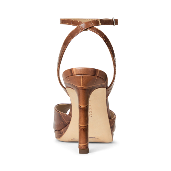 Nine West Women's Quisha Leather Heeled Sandal – Classic Dress Sandals