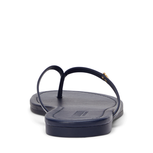 Refined Navy Raquel Leather Flip-Flop Lauren 3