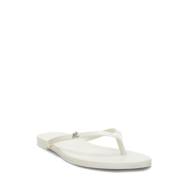 US発【Ralph Lauren】Raquel Flip Flop Sandals☆トングサンダル Raquel Leather Flip-Flop