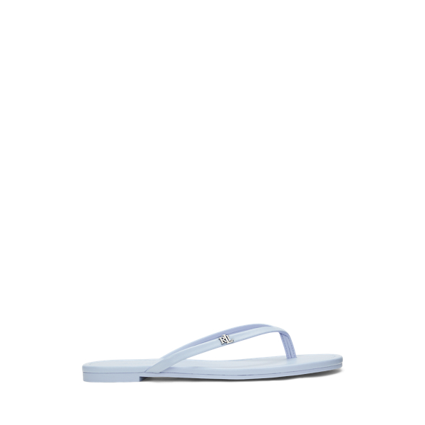 Cornflower Blue Flip-Flop Raquel aus Leder Lauren 1