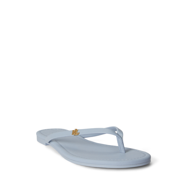 Alpine Blue Raquel Leather Flip-Flop Lauren 2