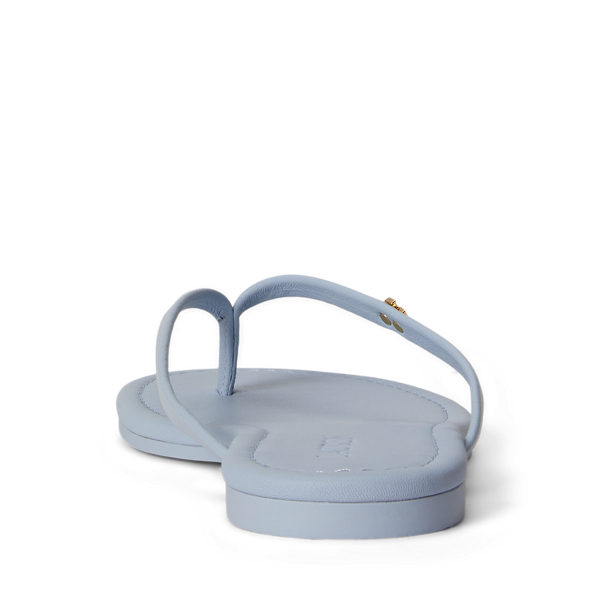 Alpine Blue Raquel Leather Flip-Flop Lauren 3