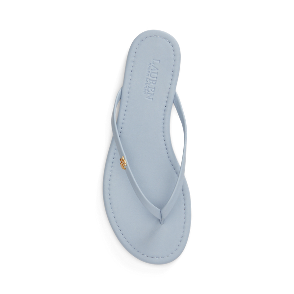 Alpine Blue Raquel Leather Flip-Flop Lauren 4