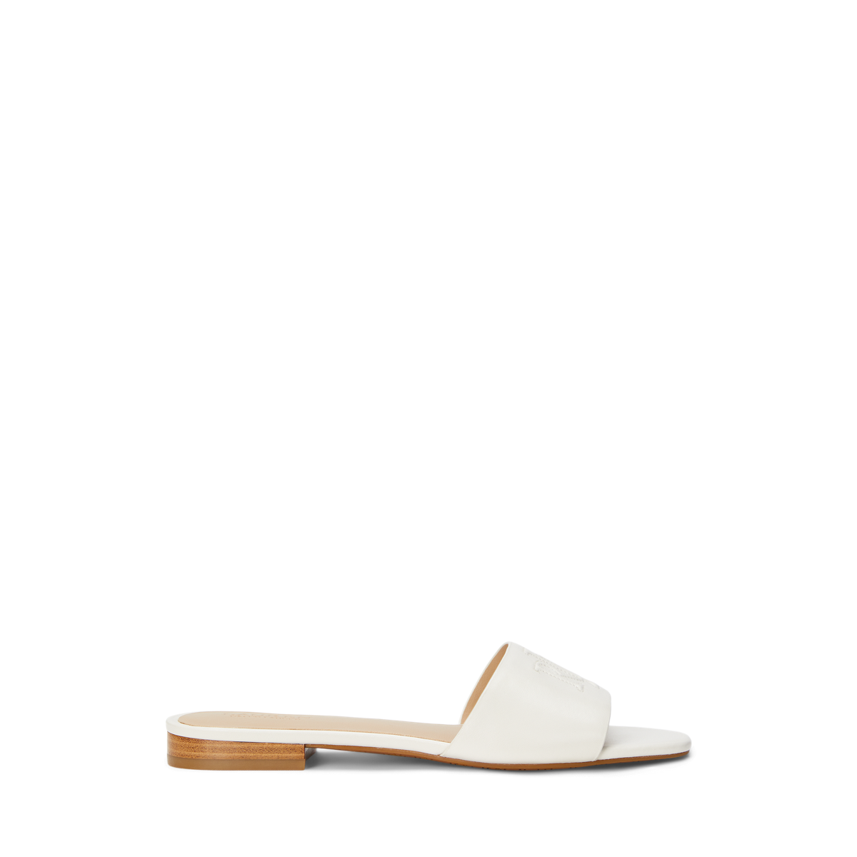 【LAUREN RALPH LAUREN】EVERLEY CALFSKIN SLIDE SANDAL Amazon.com | Lauren Ralph Lauren Women's Everley Calfskin