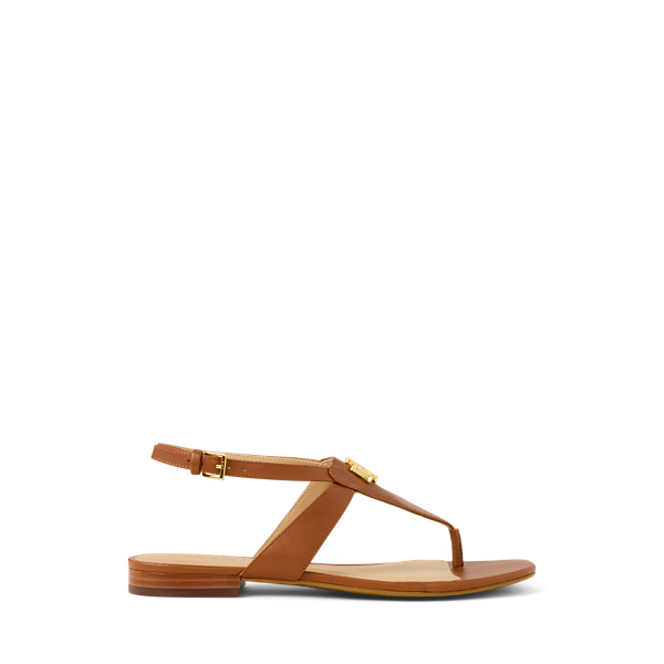 Ralph lauren brown sandals best sale