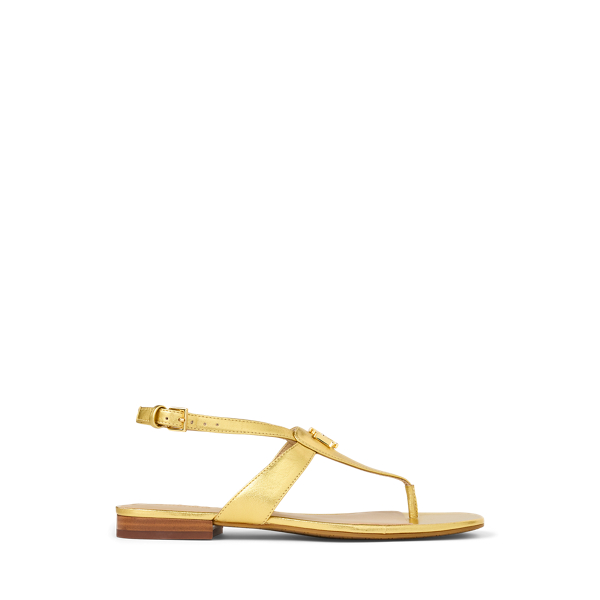 Ralph lauren gold sandals online