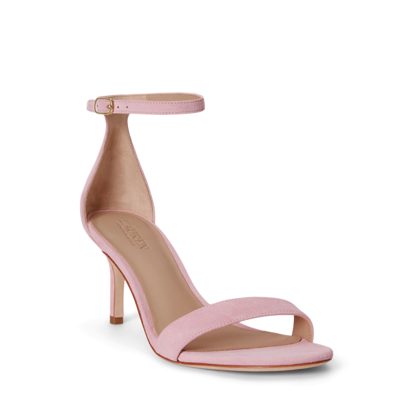 Bleached Mauve Allie Mid-Heel Suede Sandal Lauren 2