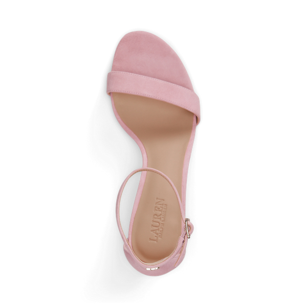 Bleached Mauve Allie Mid-Heel Suede Sandal Lauren 4