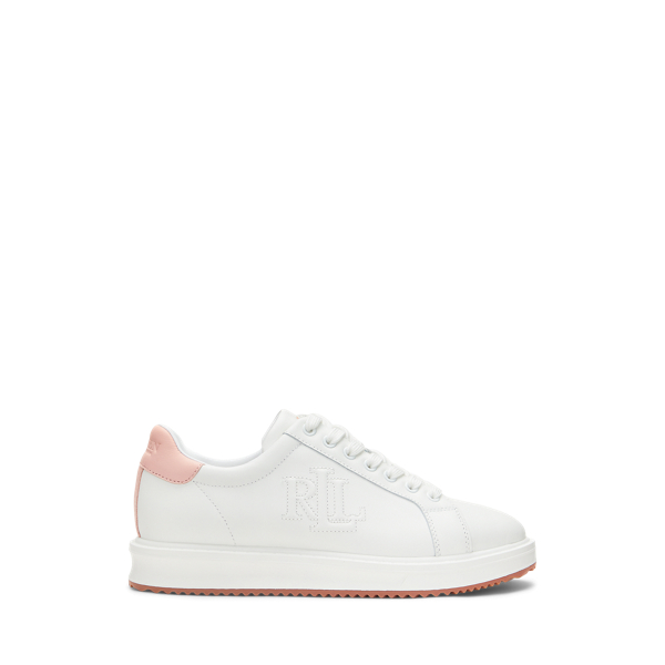 Ainsley Two-Tone Leather Trainer Lauren 1