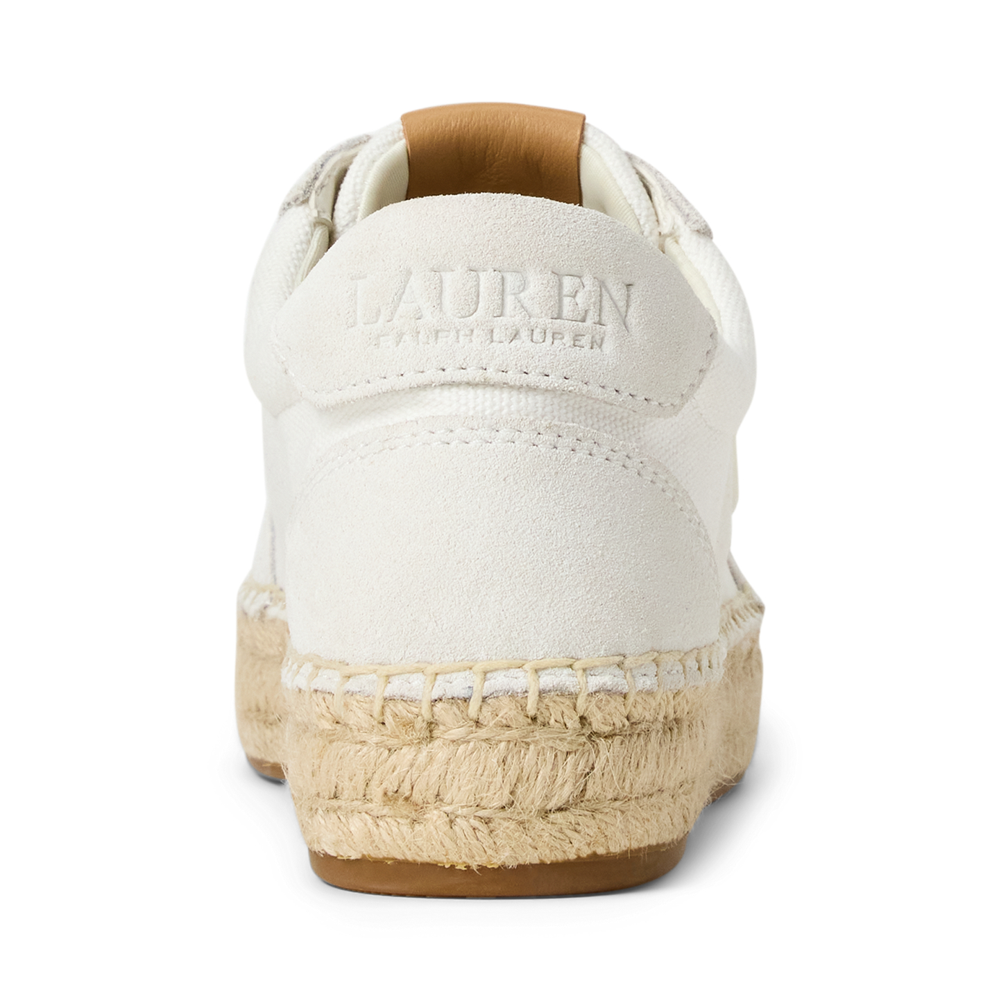 Женские кроссовки Ralph Lauren Luize Canvas & Suede Espadrille, цвет: Снежный белый — фото 2