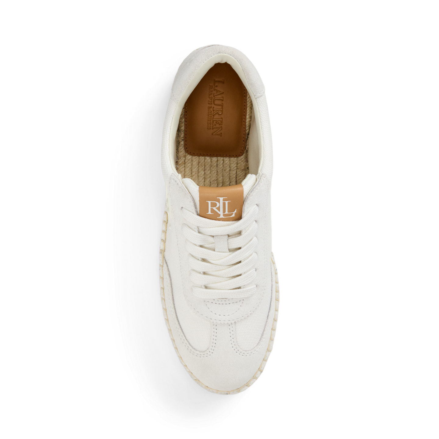 Женские кроссовки Ralph Lauren Luize Canvas & Suede Espadrille, цвет: Снежный белый — фото 3