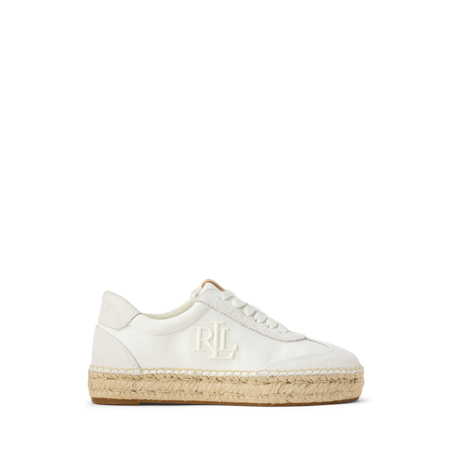 Женские кроссовки Ralph Lauren Luize Canvas & Suede Espadrille, цвет: Снежный белый — фото 4