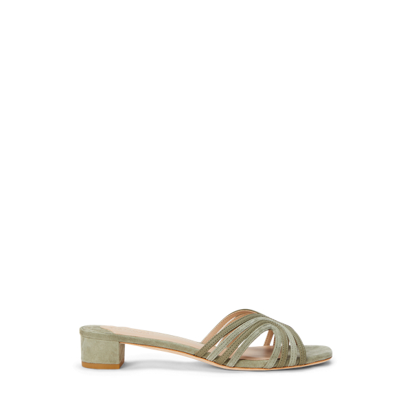 送関込☆LAUREN RALPH LAUREN FAY SUEDE & LEATHER MULTISTRAP Fay Suede & Leather Multistrap Sandal