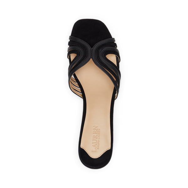 【LAUREN RALPH LAUREN】FAY SUEDE & LEATHER MULTISTRAP SANDAL Fay Suede & Leather Multistrap Sandal