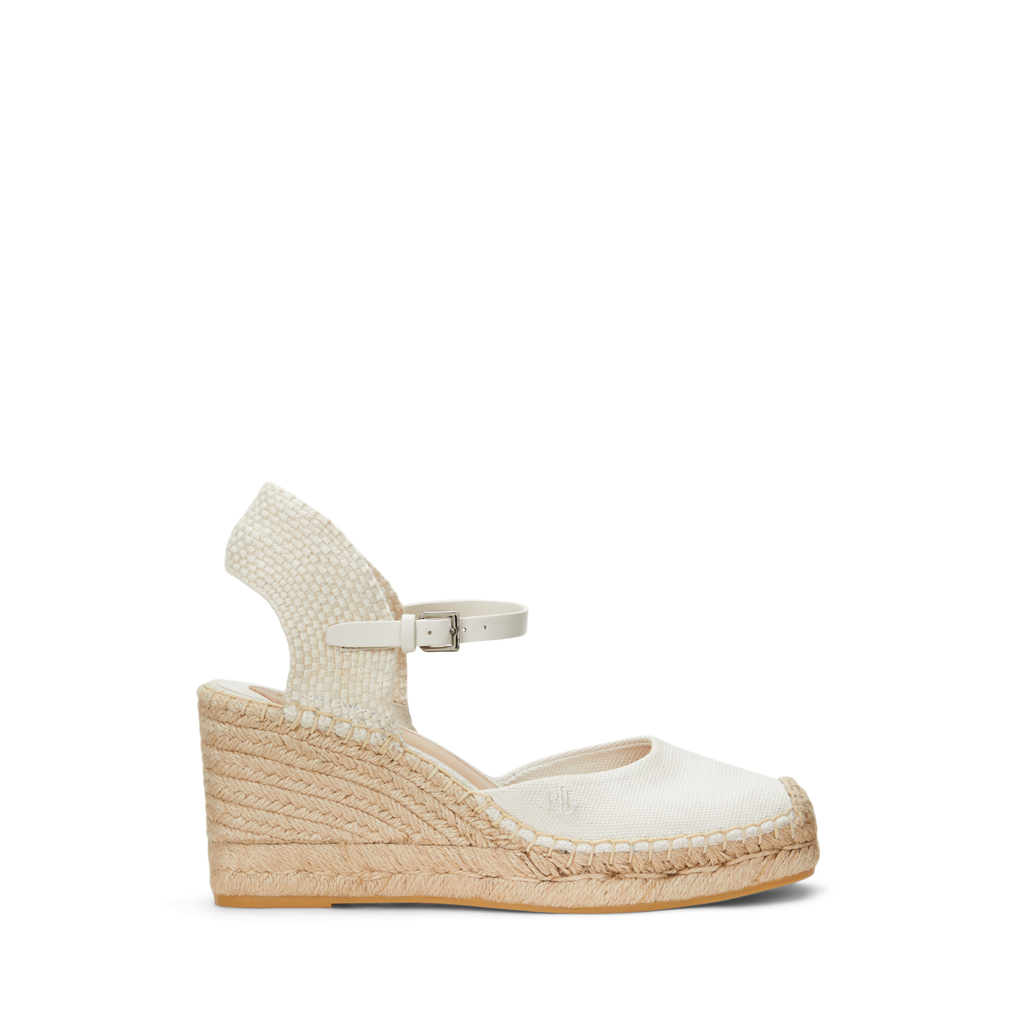 Женские сандалии Ralph Lauren Robby Canvas & Jute Espadrille, цвет: Мягкий белый / Натуральный — фото 4