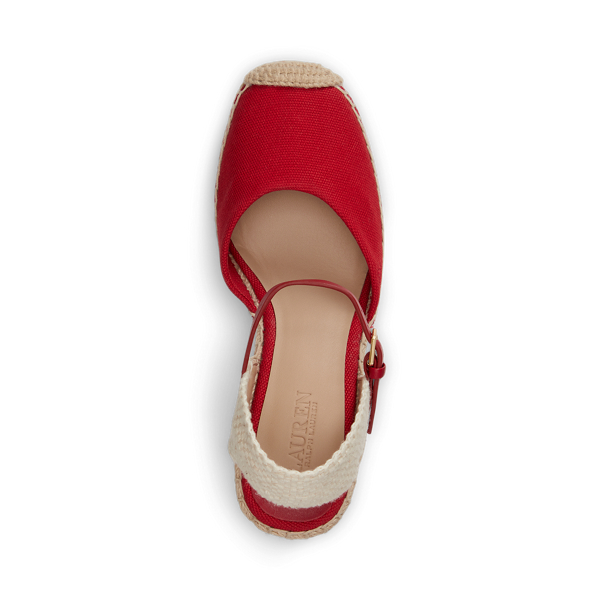 Espadrille Robby aus Segeltuch und Jute Lauren in Festive Red/Natural 4