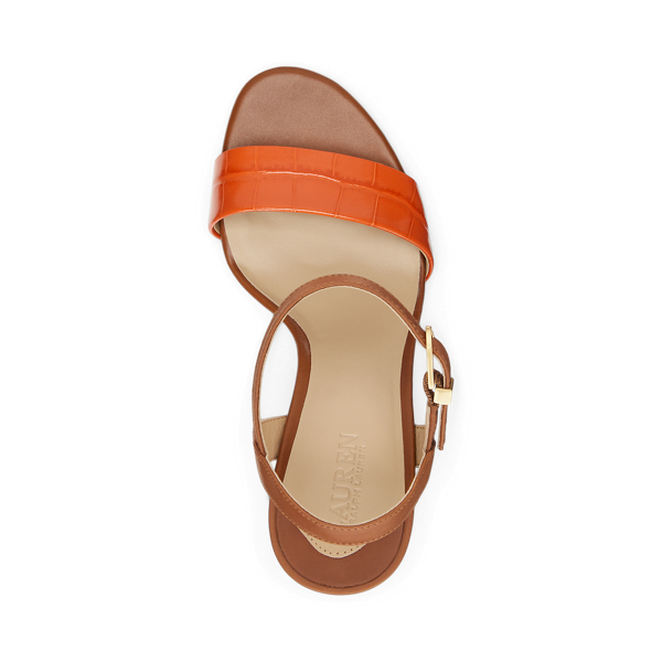 Gwen Two-Tone Leather Sandal for Women | Ralph Lauren® PA