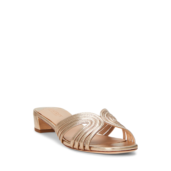 Fay Metallic Leather Multistrap Sandal for Women | Ralph