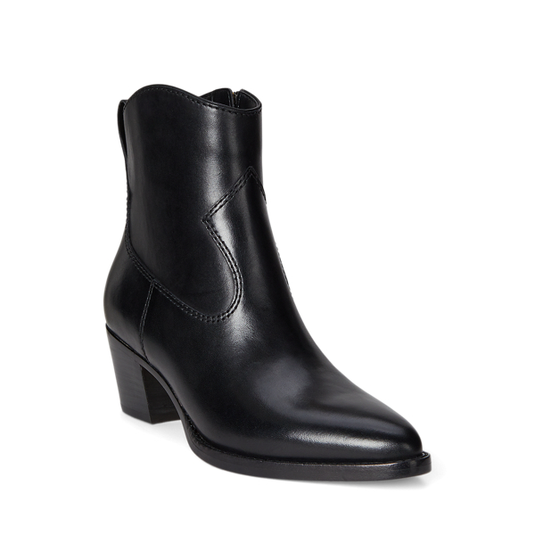 Ralph Lauren レザー Marleigh Burnished Leather Bootie Mylah Burnished Leather Bootie