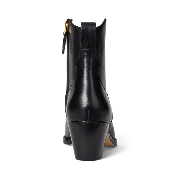 Harpher Burnished Leather Bootie for Women | Ralph Lauren® AM