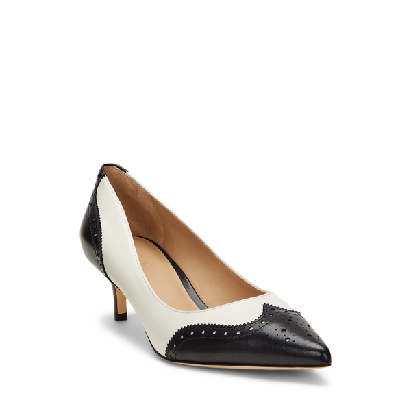 Adrienne Leather Wingtip Pump