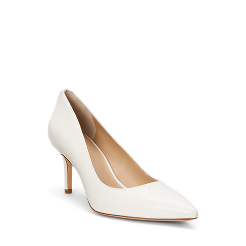 Женские туфли Ralph Lauren Lanette Nappa Leather, цвет: Мягкий белый