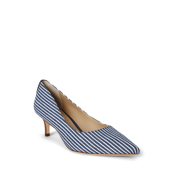 Adrienne Striped Canvas Pump