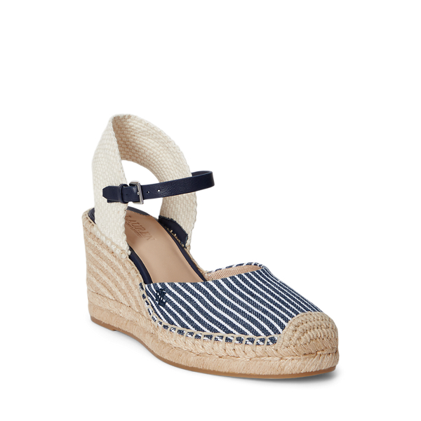 Robby Striped Canvas & Jute Espadrille