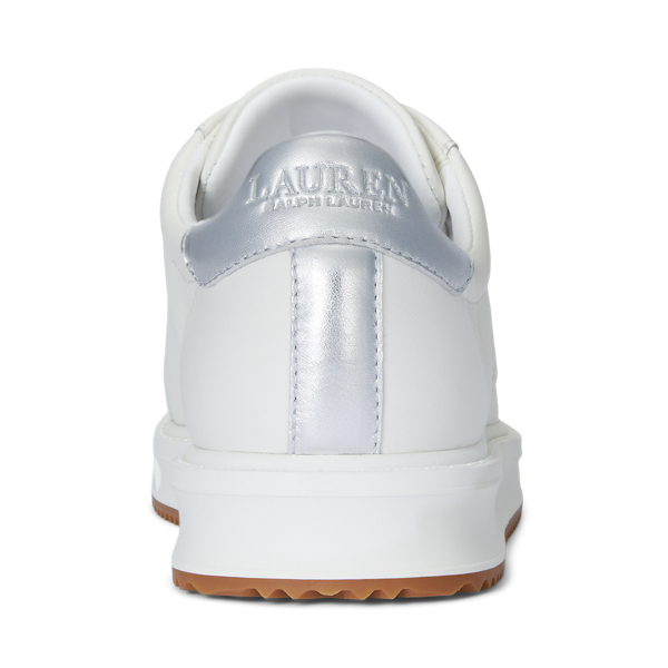 Ainsley Metallic-Trim Leather Sneaker