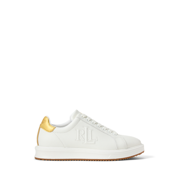 Ledersneaker Ainsley mit Metallic-Besatz